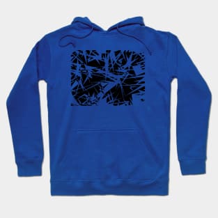 Black Scratch Design and Cuts - Scrape Design Hoodie